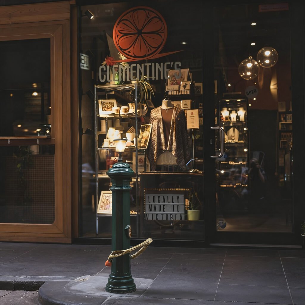 The New Qwen 2509 Image Generator: Can It Beat Nano Banana and Seedream 4.0? Let’s Find Out. 20 Clementine’s storefront window with warm lights and local handmade items