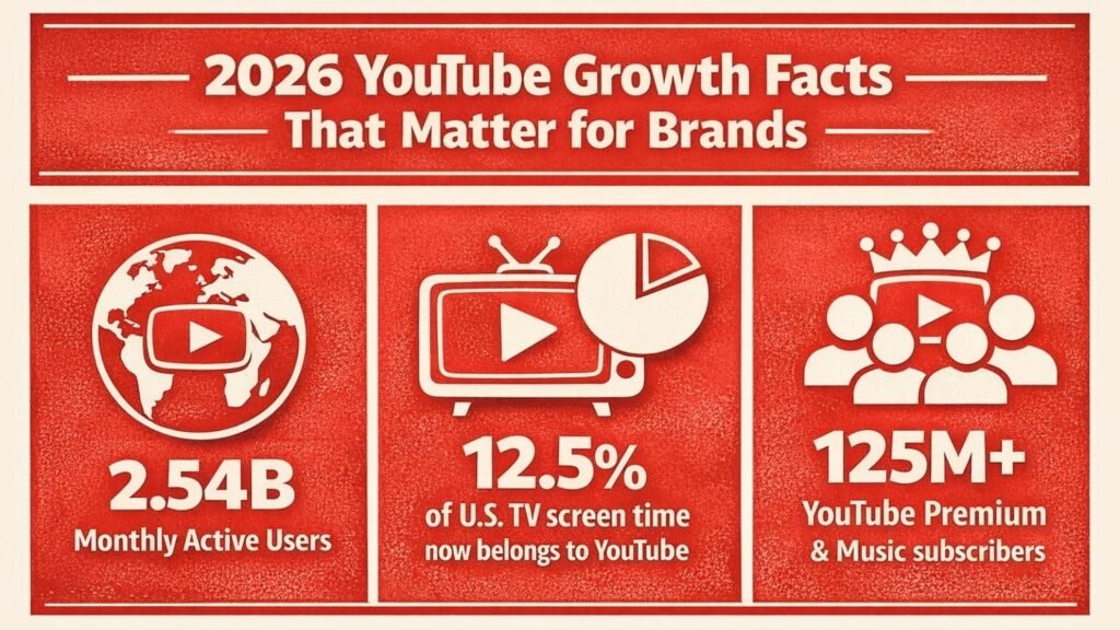 Still Not Using YouTube for Marketing? Your Competitors Are and Here Is Everything You Need to Know 1 YouTube 2026 growth facts with stats on users and subscribers