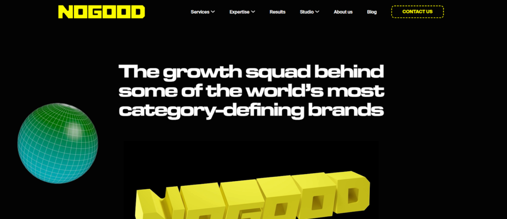 10 Best AI Creative Agencies in 2026 Marketing Teams Can Rely On 10 Screenshot of NoGood website