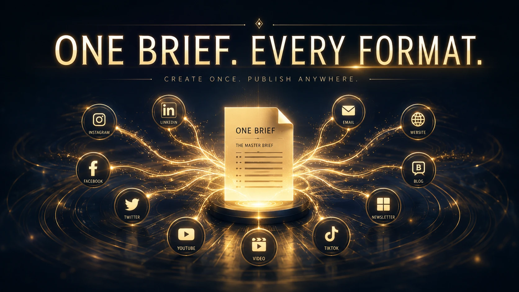AI Content Strategy in 2026: We Built a System That Runs Itself 4 AI content distribution workflow: one brief feeding every format