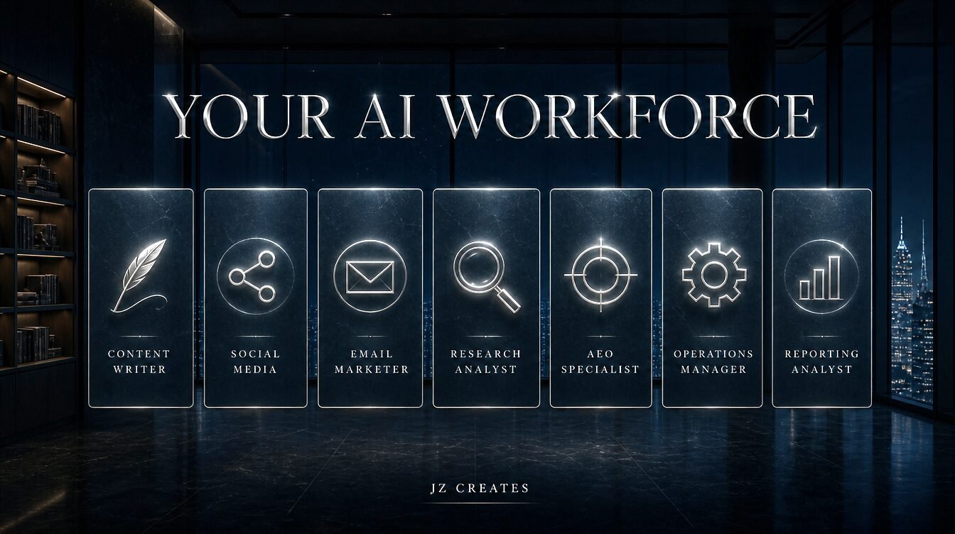 AI Employees Never Sleep: AI Agents for Business in 2026 2 Your AI workforce: seven AI agents for business including content writer, social, email, research, SEO, operations, and reporting