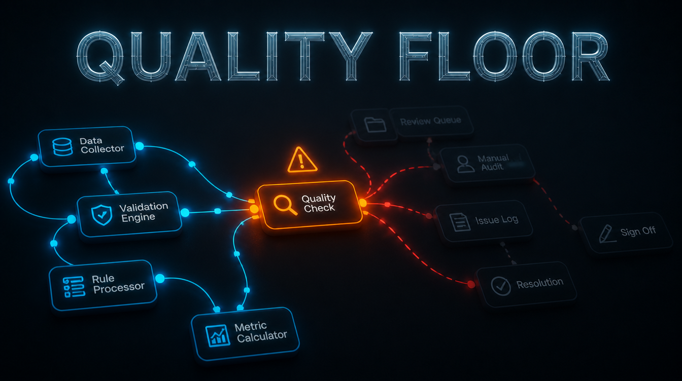 AI Content Automation: The Exact System Running Our Blog Every Week 2 Quality check node flagging a broken step in an automation workflow for human review