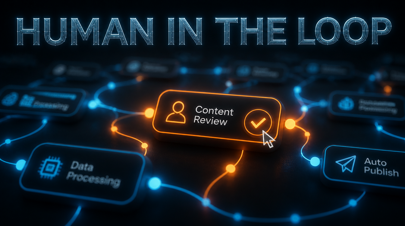 AI Content Automation: The Exact System Running Our Blog Every Week 1 Content review node in an automation workflow being approved before publishing