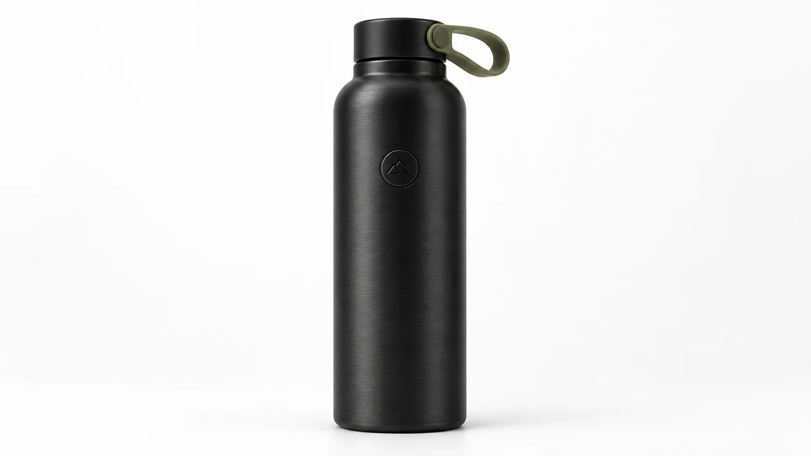 GPT Image 2.5 use cases: studio product shot of a black water bottle
