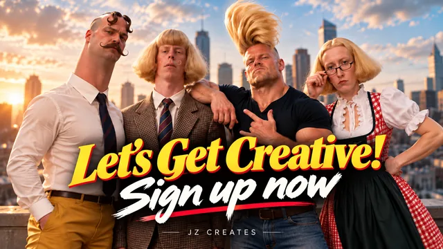 Let’s get creative. Sign up now. JZ Creates.