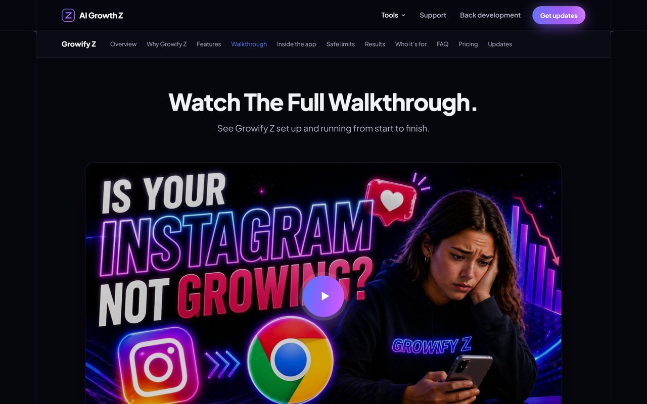 Growify Z walkthrough video
