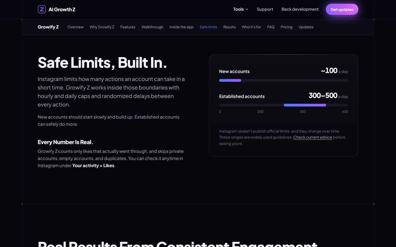Growify Z safe limits