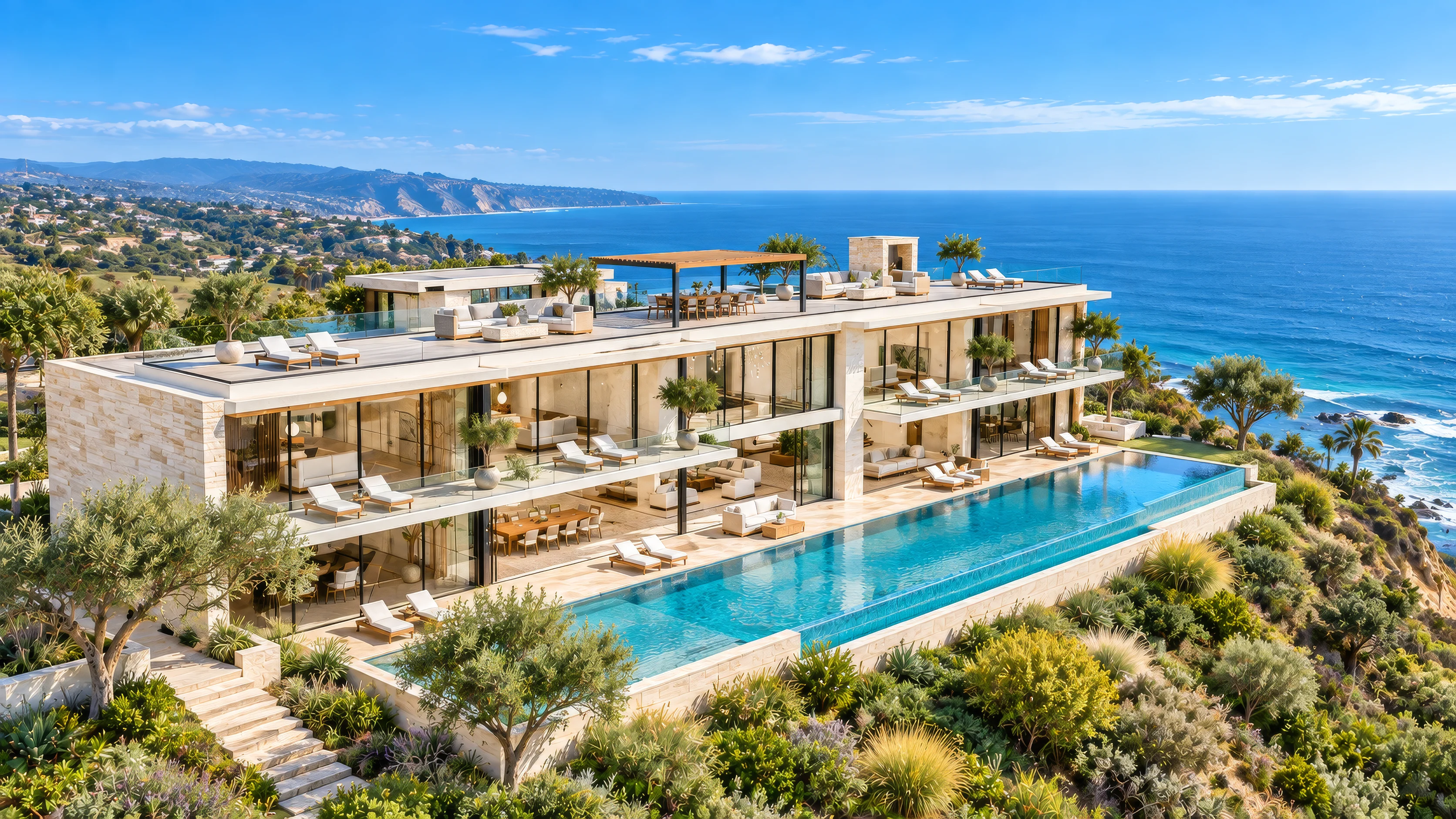 coastal residence wallpaper estate coastline hd