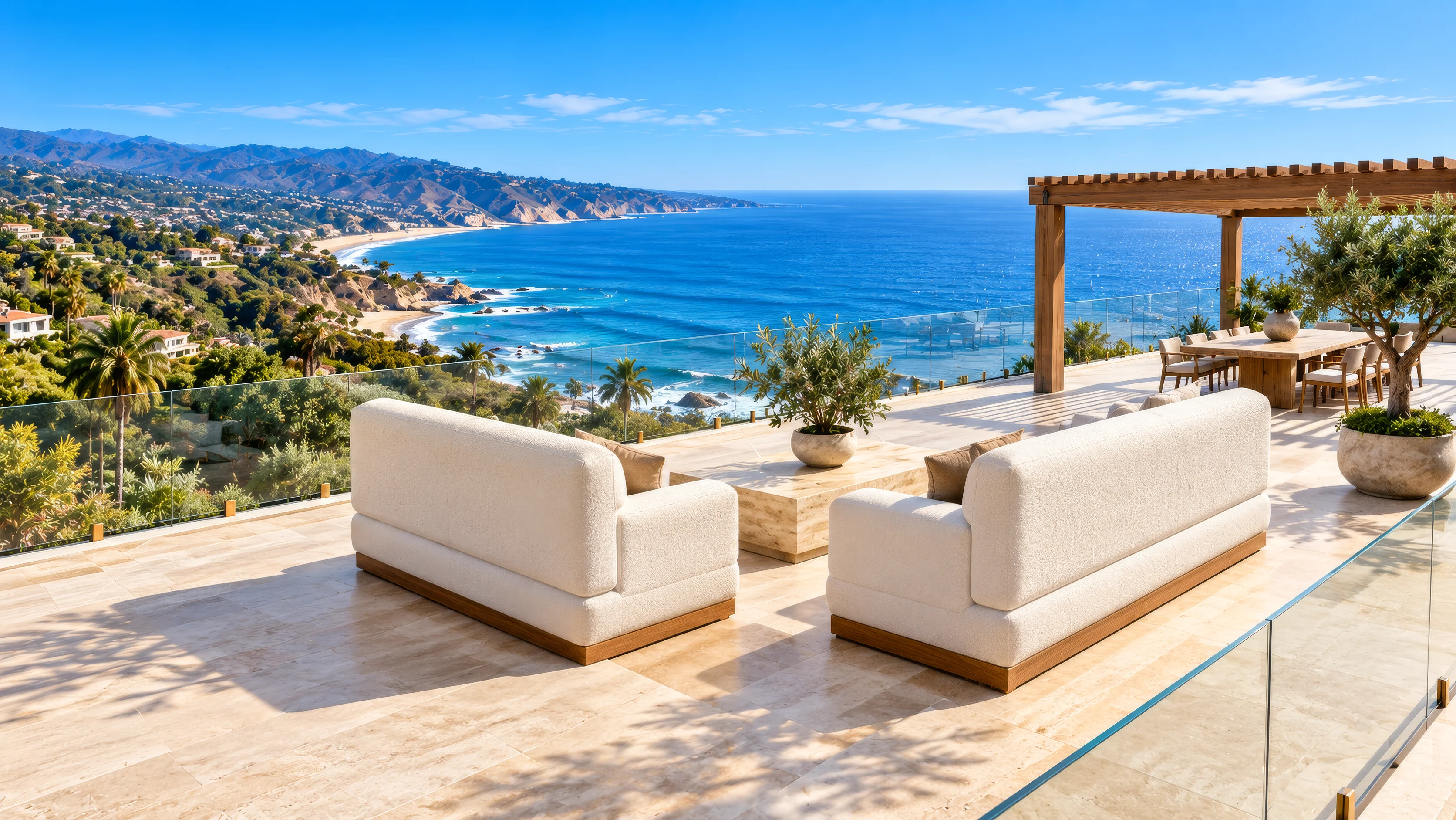 coastal residence wallpaper rooftop pacific hd